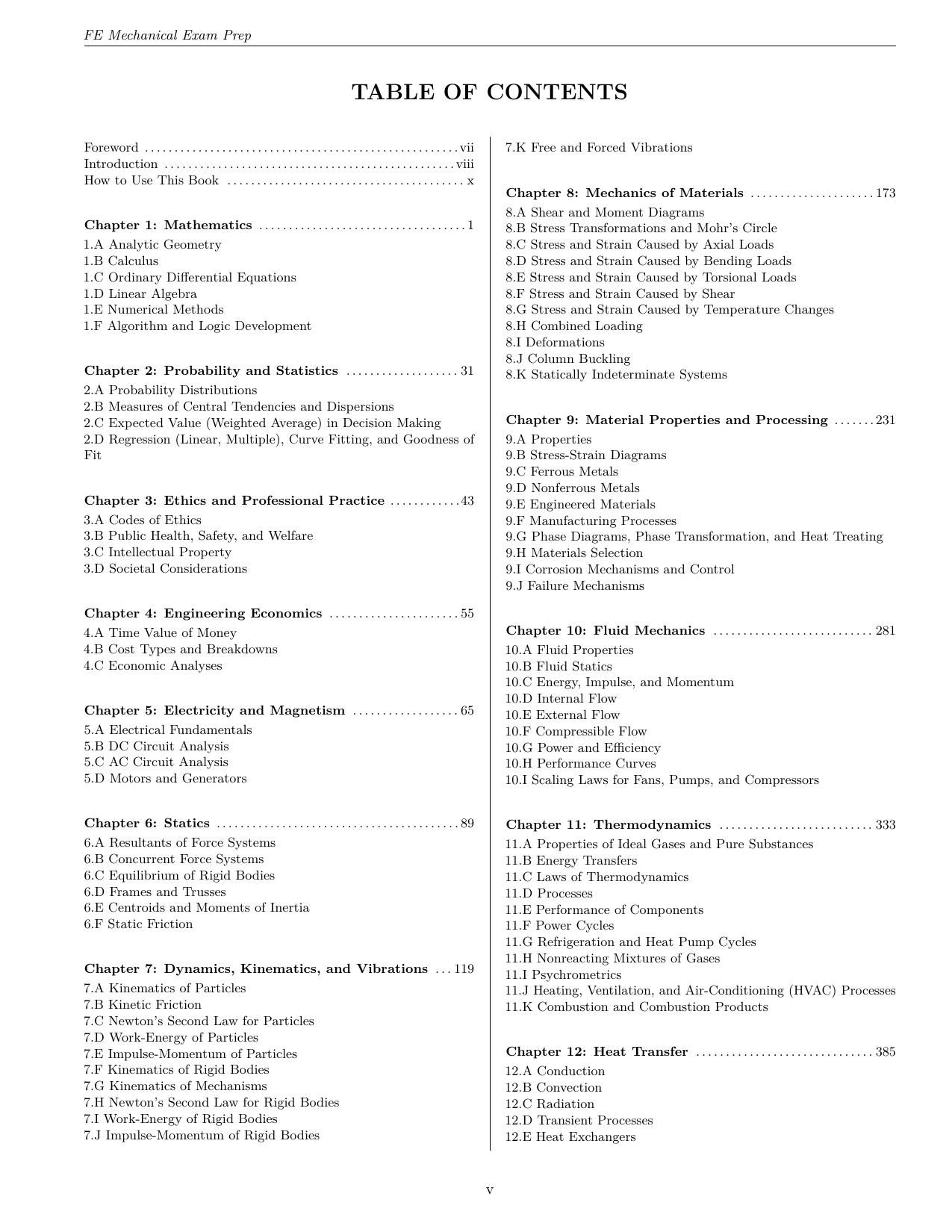 Table of Contents