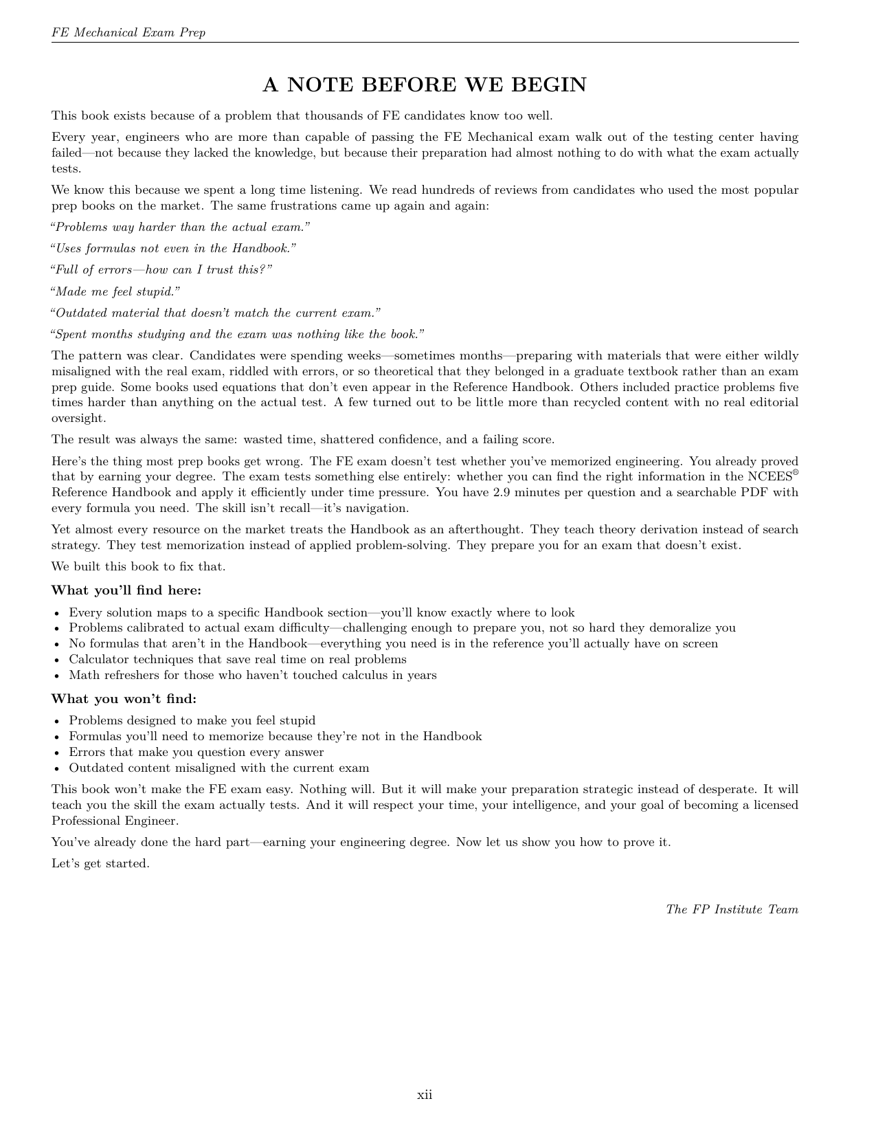 A Note Before We Begin